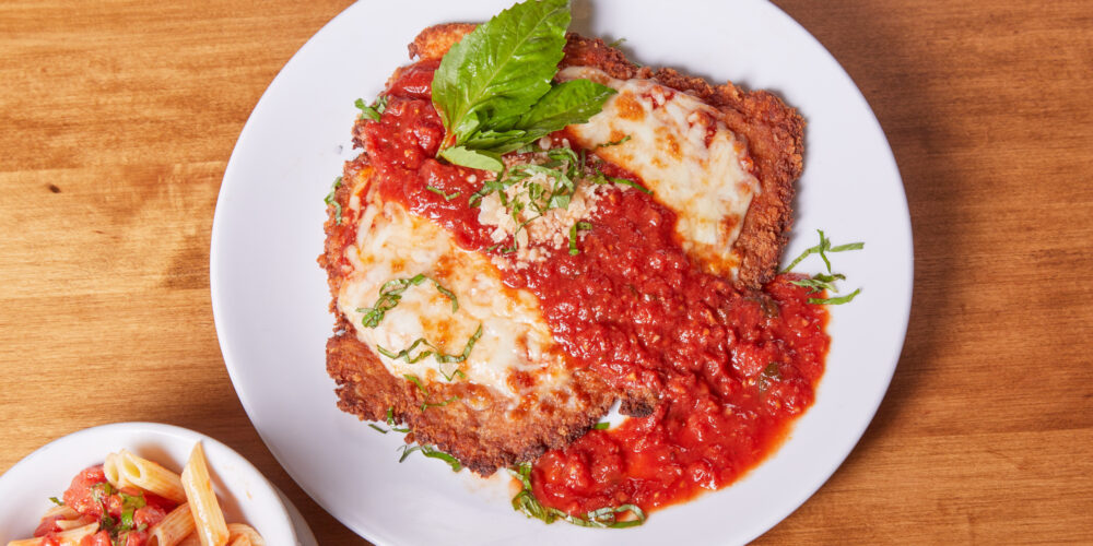 Photo of Perricone's famous chicken parmigiana