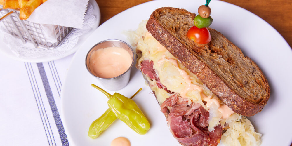 Reuben Sandwich with French Fries